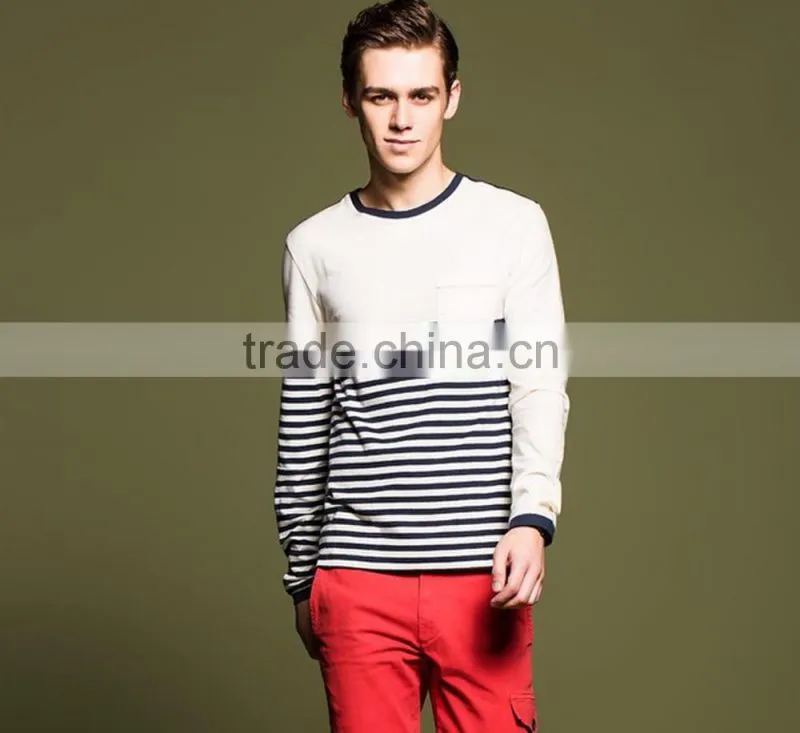 men's apparel fashion dry fit contrast striped polo shirt