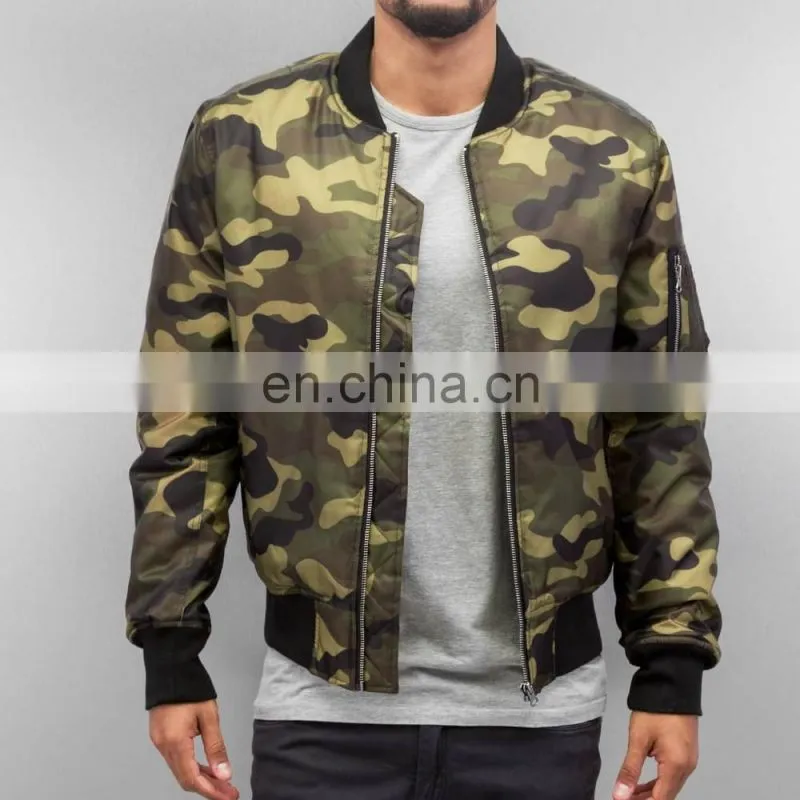 CAMOFLAGE fit CHEAP Bomber jacket, body fit USA winter bomber jacket/OEM service MA1pocket Mens Bomber jacket