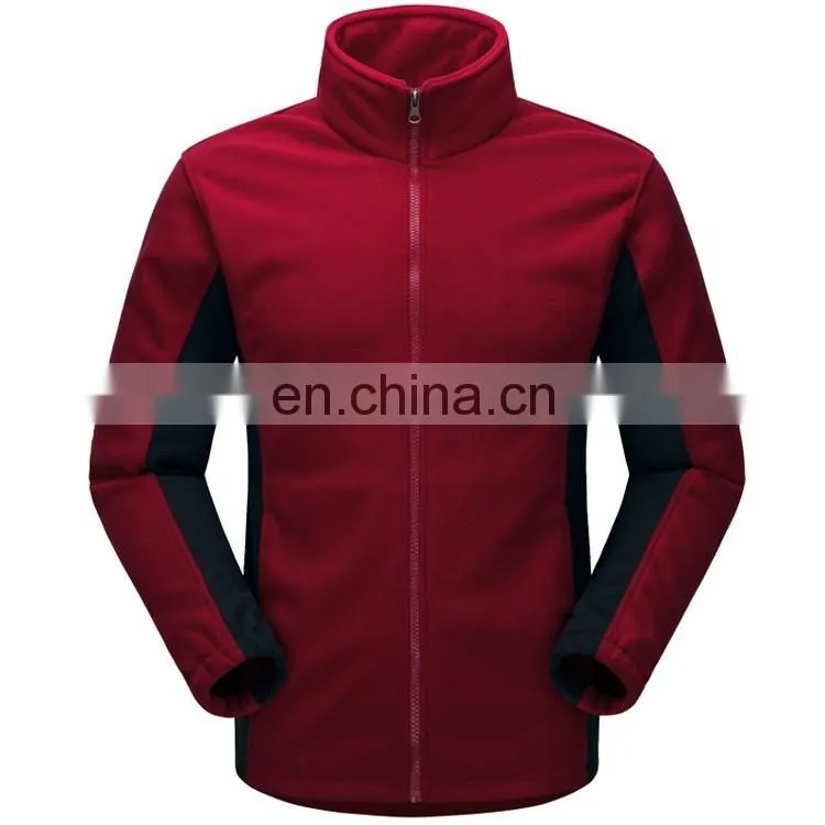 Men's 100%polyester cardigan polar fleece jacket