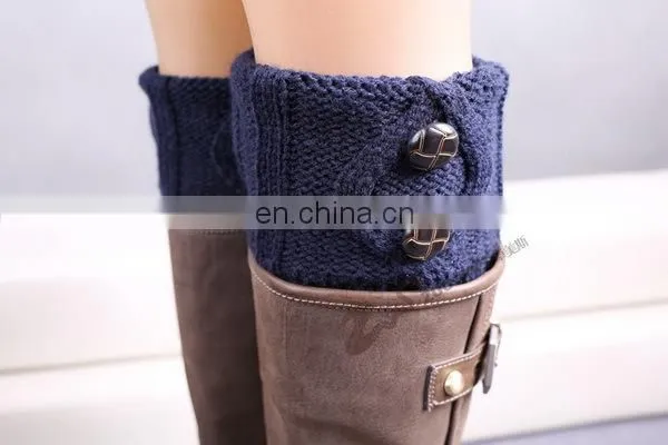 2016 New Arrival 3 Buttoned Lace Boot Socks Warm Winter Boot Cuffs