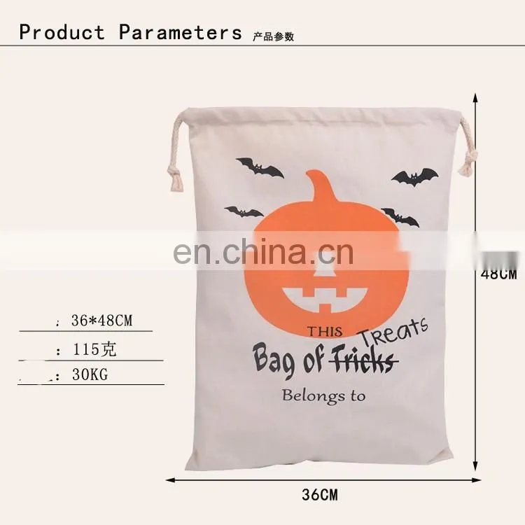 factory whloesale Canvas party halloween bags