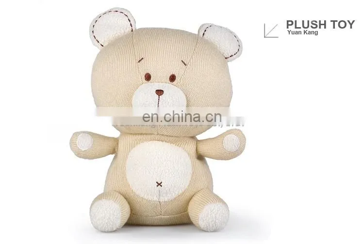 Plush cute embroidered teddy bear stuffed toy