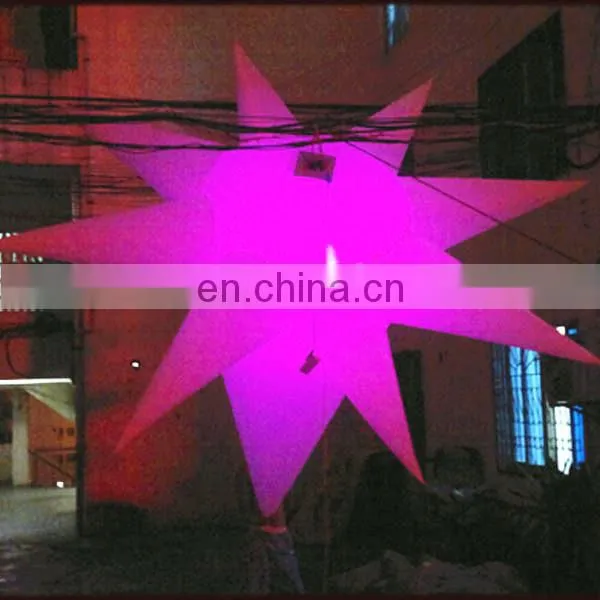 Artistical Shiny inflatable star for bar decoration