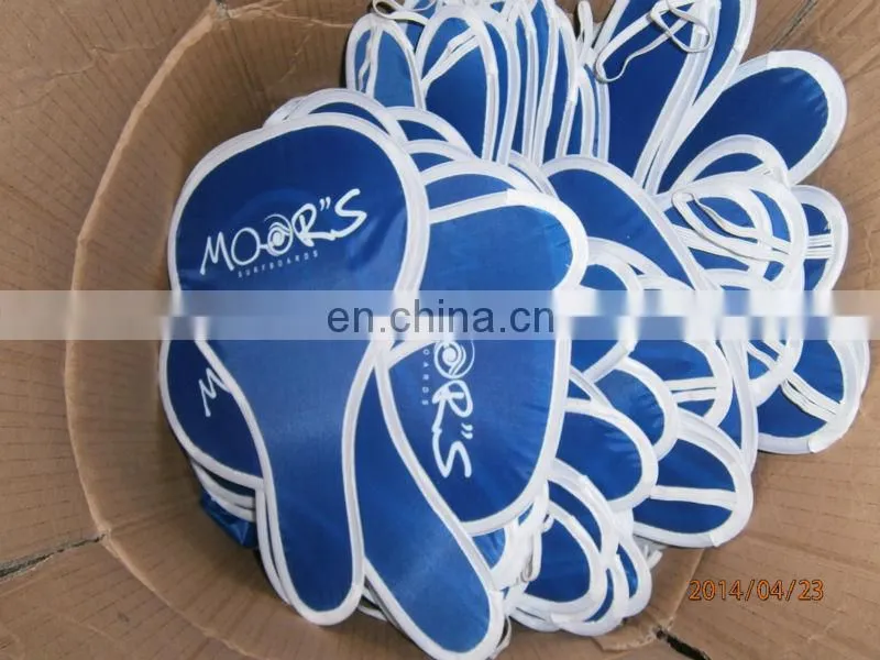Cheap decorative hand shape customized foldable frisbee fans