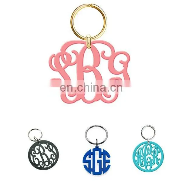 Wholesale Customized Acrylic Monogram Keychain