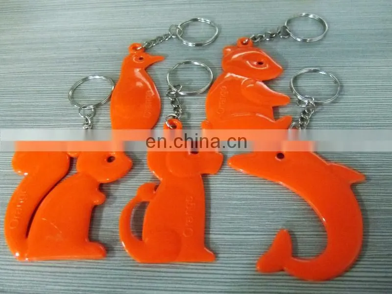 squirrel shaped plastic keychain