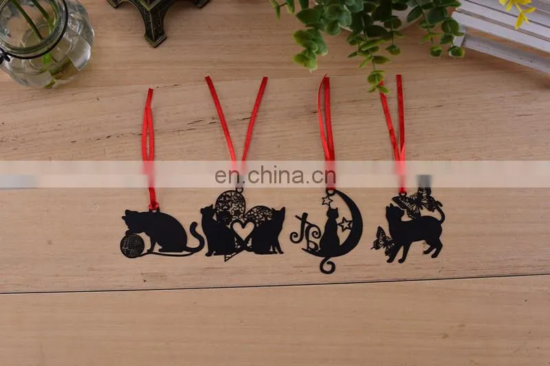 china supplier wedding souvenier cute cat metal bookmark for books custom lovely inspirational bookmark