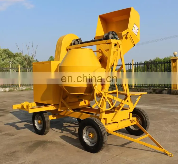 500L four wheeled diesel self loading concrete mixer machine portable with lift price