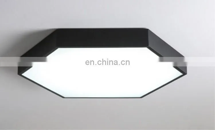Modern creative geometric wrought iron remote control ceiling lamps