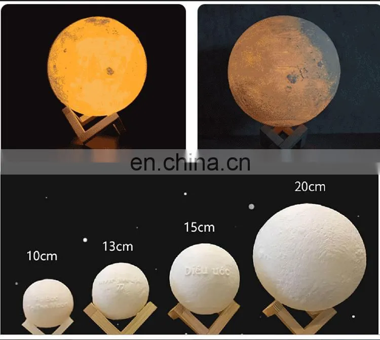 3D printing moon light Creative gift moon light USB charging bedside LED night light