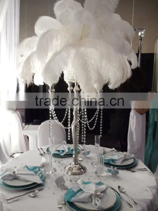 Wedding Candelabra, 9 Crystal Ball Candelabra With Hanging Crystals In Chrome Finish