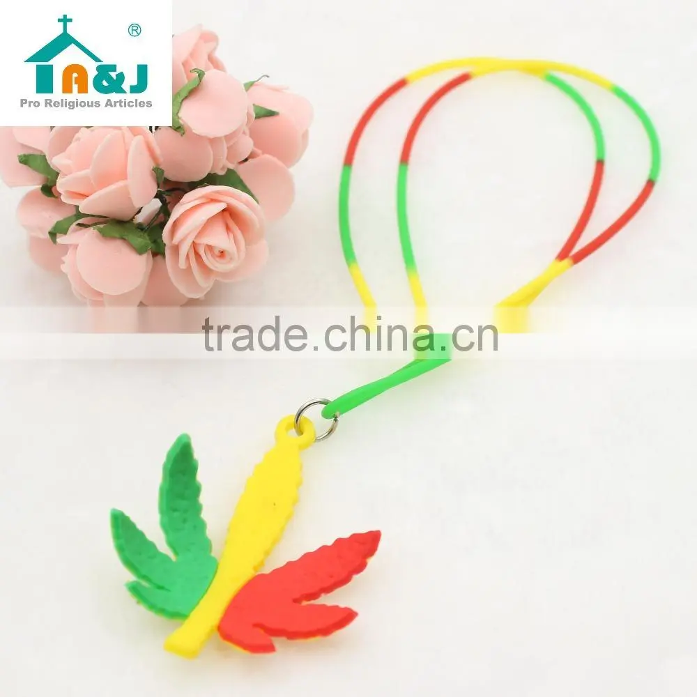 Maple leaf costumes sillicon necklace