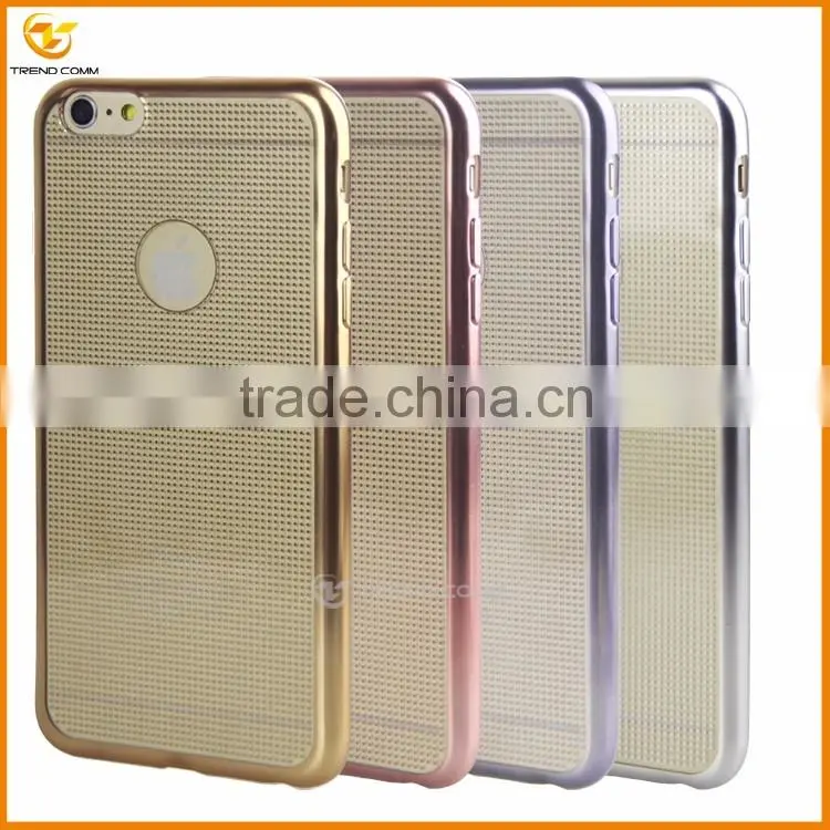 wholesale plating transparent tpu soft case for iphone 6