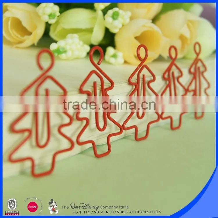 Cheaper price customized christmas shape paper clip