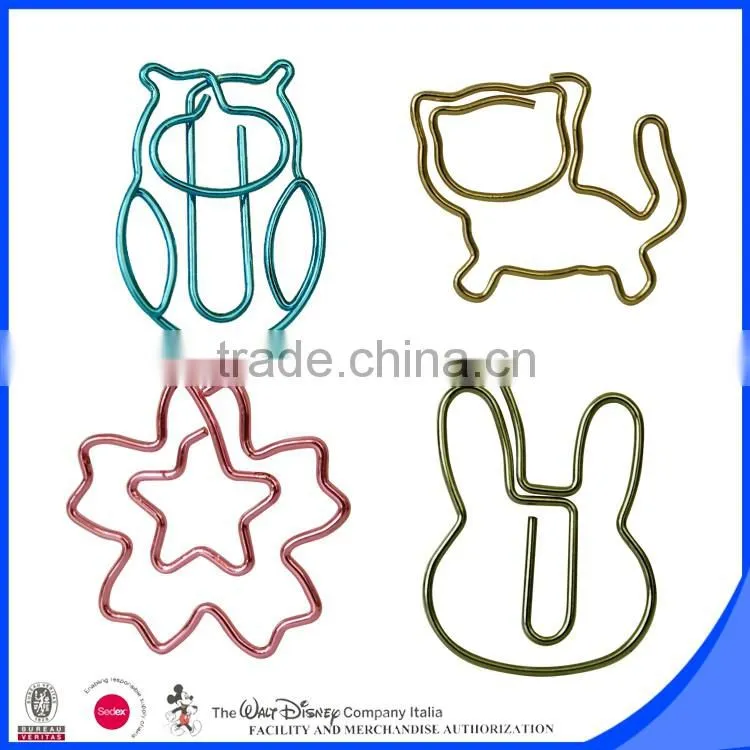 Lovely design paper clip holder metal spring clips
