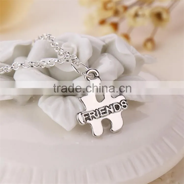Custom jewelry Best friend puzzle necklace, new necklace 2015