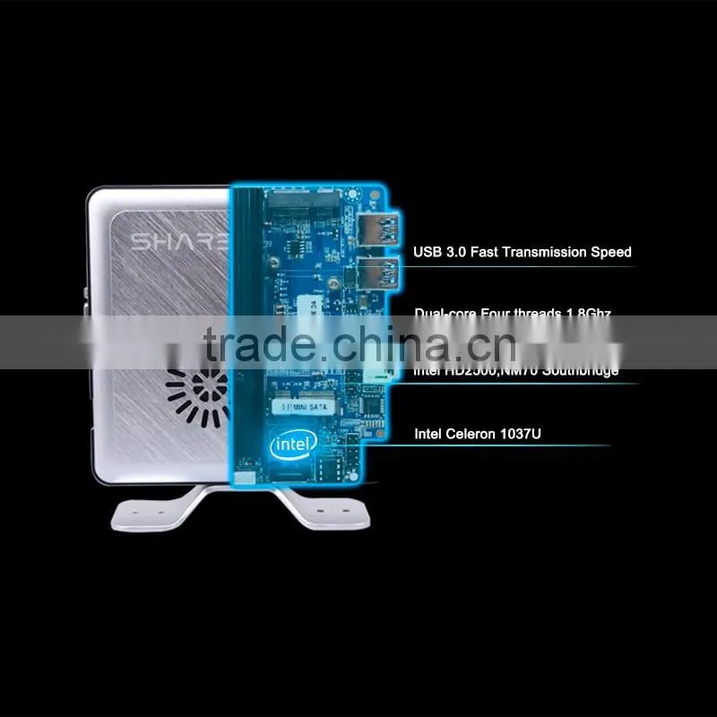 Intel 12V mini PC 1037U for business office working