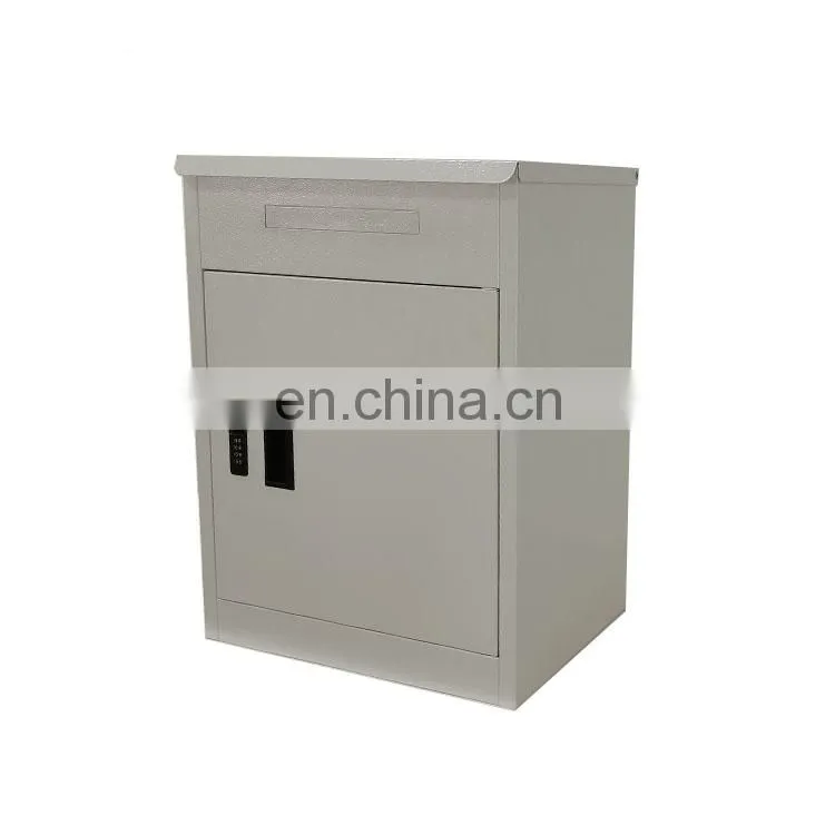 Outdoor Stainless Steel Metal Post Safe Private Home Parcel Box For Letter Mail