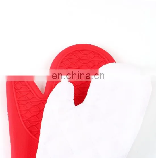 Cheap price Heat Resistant Gloves with Double Silicone Oven Mitts for Kitchen