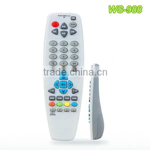 Learning remote control with ABC cover and big rubber button