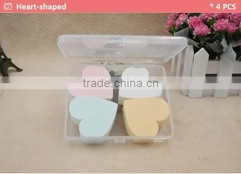Colorful Heart shape cosmetic sponge ,makeup powder puff,Makeup sponge