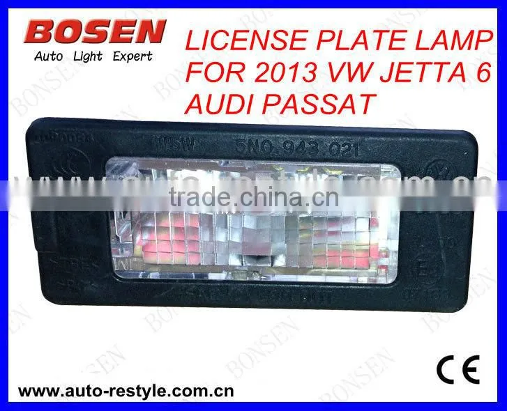 2012 up 2013 VW PASSAT JETTA 6 LED license plate lamp Jetta 6 VW SAGITAR, jetta, A4 B8,Passat