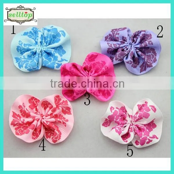 Cheaper hot sale 5cm ribbon flower decorative