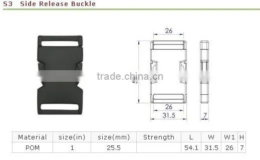 Wholesale side release belt plastic nylon strap buckle manufacturer