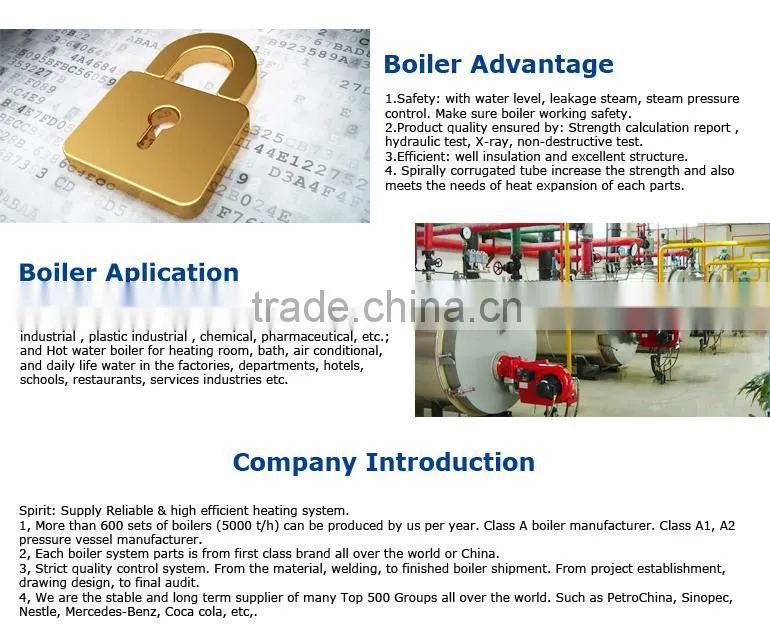 Water Heat Boiler with Burner Oil Steam Boiler Price