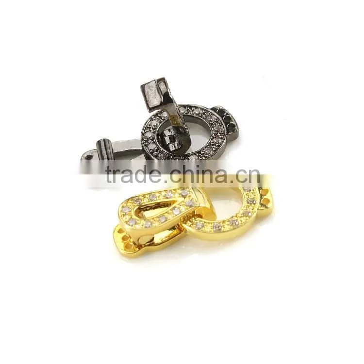CZ6630 High quality mirco cz pave magnetic clasp for jewelry