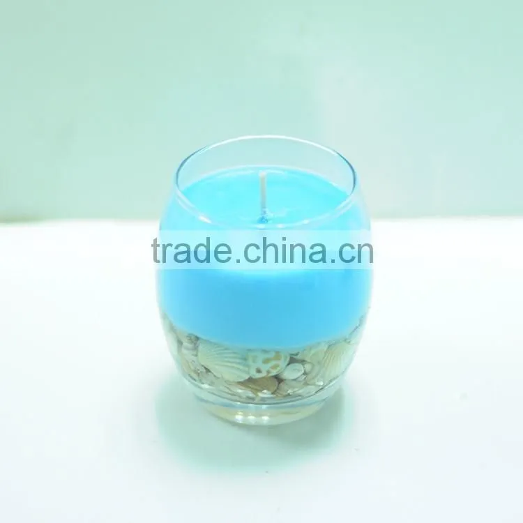 scented jelly candles in glass jar