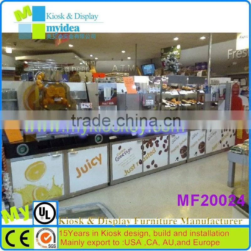 Customizd food shop display,restaurant bar counter design
