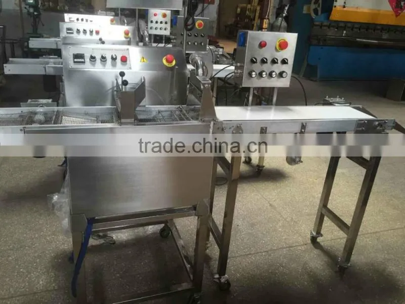 Hot Sale Manufacturing sautomatic peanut coating machine, chocolate candy coating machine, chocolate enrober machine(ZQ-YMTC15)