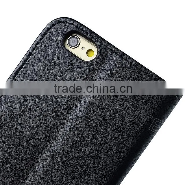 Alibaba Supplier High Quality Flip Leather Case For iPhone6S, Book Style Wallet Leather Case For iPhone6S/