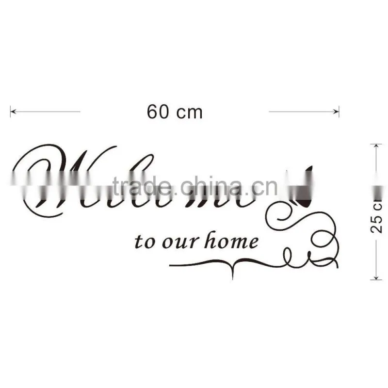 Welcome to our home Quote Removable Vinyl Decal Decals Wall Sticker Stickers Home Decor DIY Butterfly