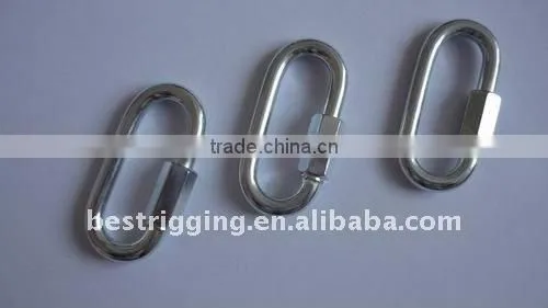 Stainless steel AISI 316/304 Wide Jaw Cararbiner Type Quick Link Chain In China Hardware Rigging Manufacturer