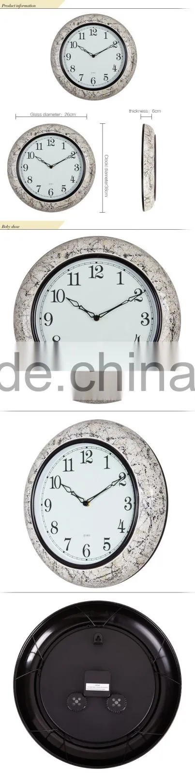 15 Inch Mosaic Big Size Home Decor Clock Manufacturer