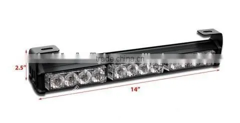 14" LED Traffic Advisor 7 Modes Emergency Hazard Strobe Light Bar