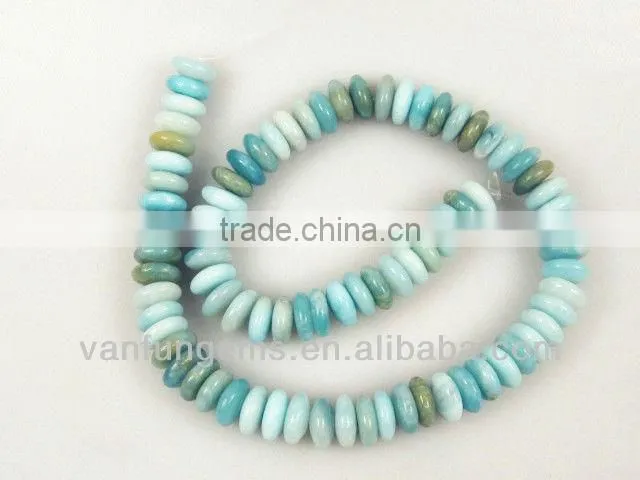 Gemstone Amazonite rondelle beads for jewelry