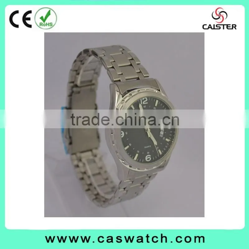 2016 senior quality men's watch, stainless steel watch with date window, fancy light Hands gent's watch