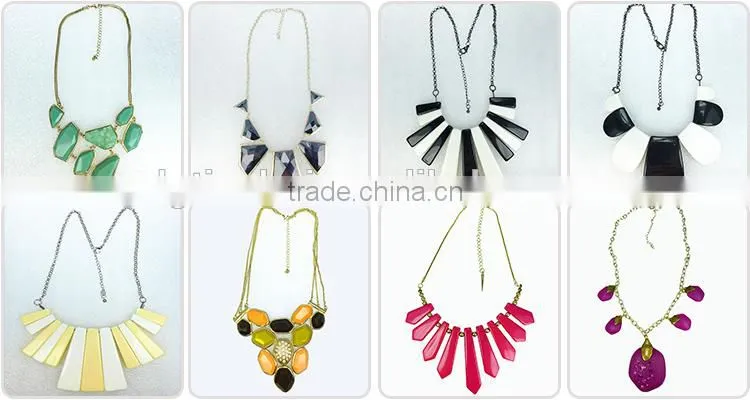 High quality Women vintage resin large bead necklace