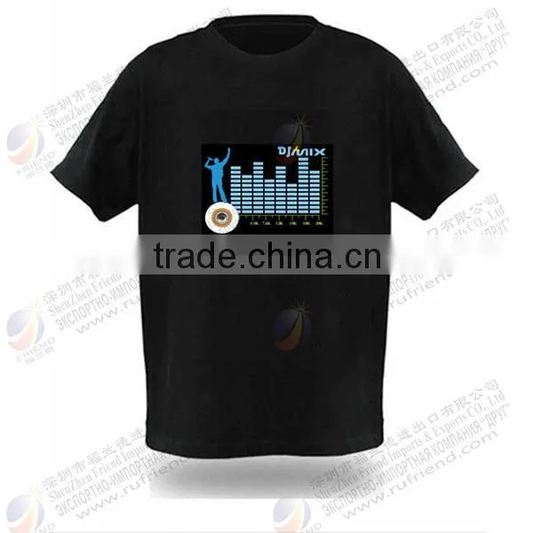 party decoration china supplier sexy el t-shirt for men/women