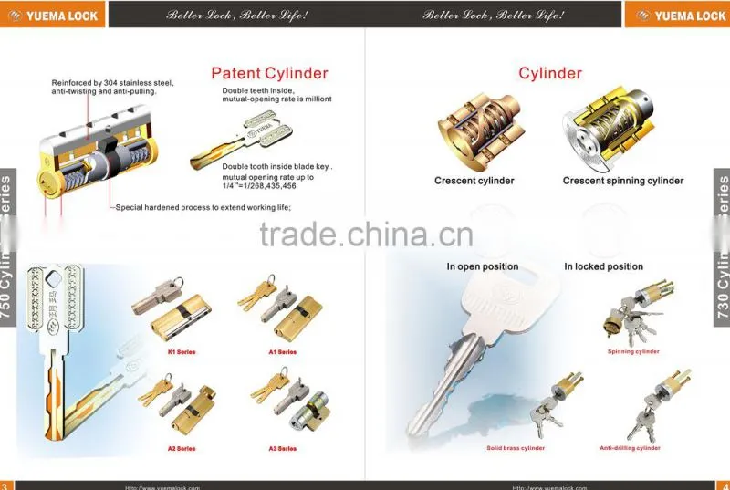 50555 Brass Panel Lock Mortise Lock