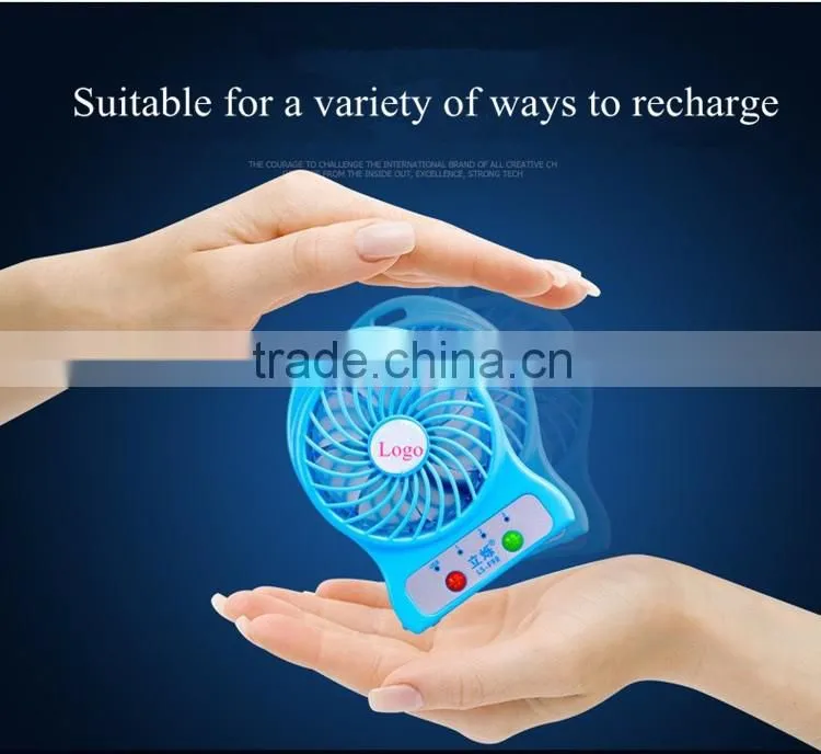 Best gift and price portable mini fan rechargeable fan with battery