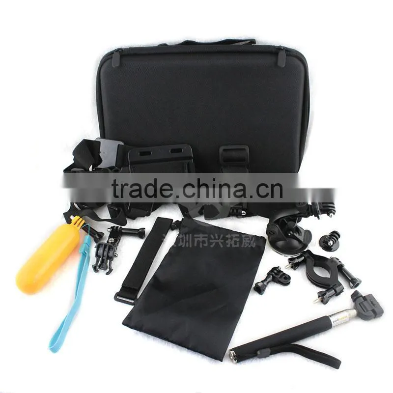 Hot Cheapest 14 in 1 Gopro Accessories Set Kit For cameras GoPro Hero 1 2 3 3+ 4