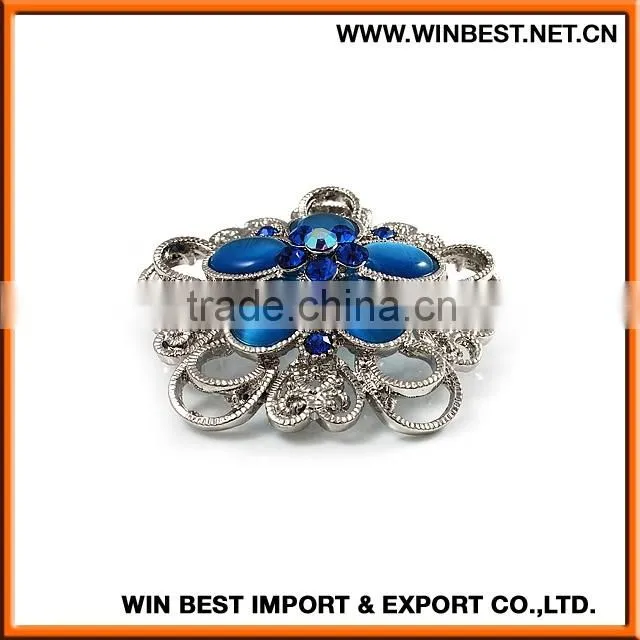 Wholesale china wedding flower brooch, bulk rhinestone brooches,wedding peacock brooch