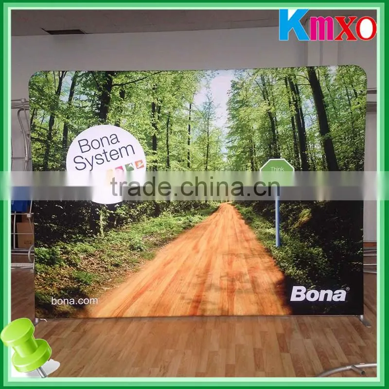 straight shape portable pop up stand, fabric display banner
