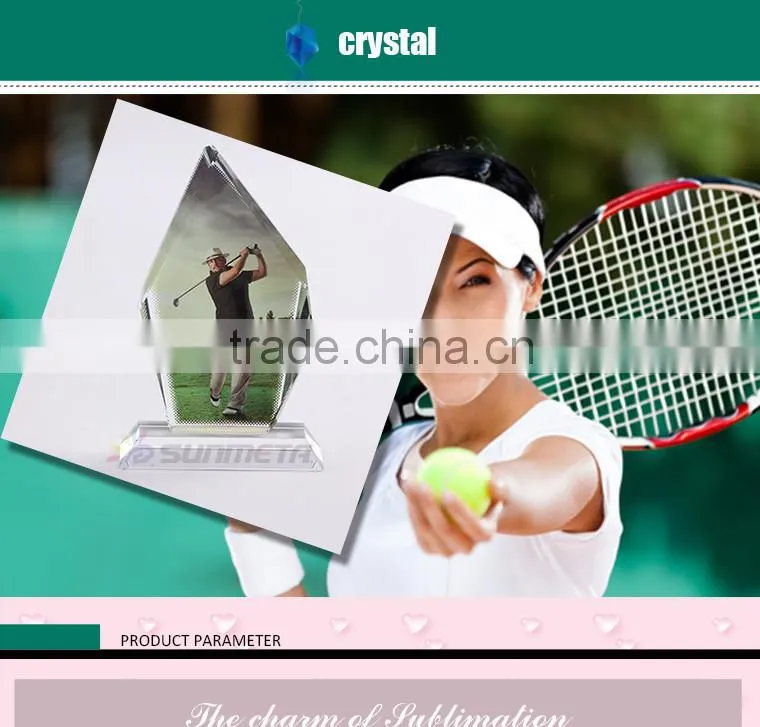 Sunmeta directly sublimation decoration photo crystal, sublimation coated crystal BSJ-10A