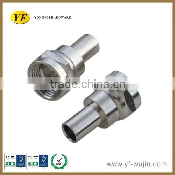 F Type Communication Terminal F Connector, Electronic Connector, Metal Fitting Connctors