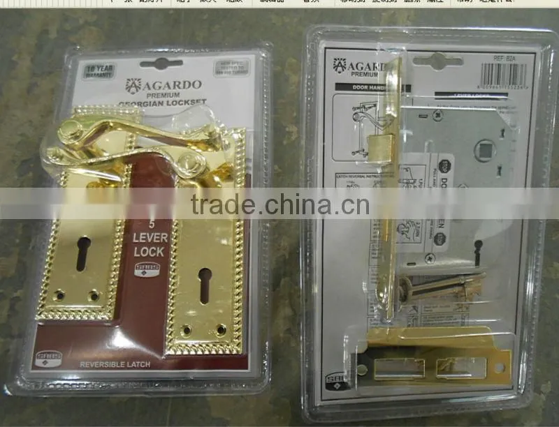 High Quality Gold Square 6 inch Security Door Lock-B2A